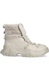 Ea7 Leather Boots In Neutrals