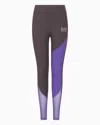 Ea7 Leggings In Colour-block-optik In Purple