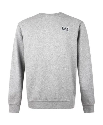 Ea7 Letter Logo Sweater In Gray