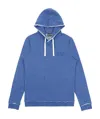 Ea7 Letter Printed Hooded Sweater In Blue