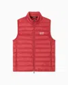 Ea7 Light Down Vest Core Identity With Slim Fit In Red