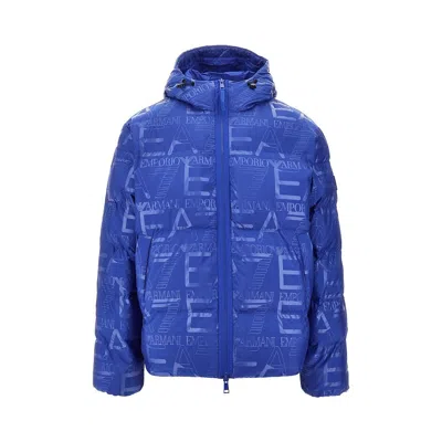 EA7 LL-OVER LOGO PRINT PADDED JACKET
