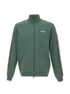 Ea7 Green Logo Mock Collar Sweatshirt