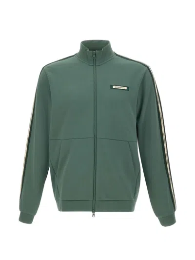 Ea7 Log-detail Sweatshirt In Green
