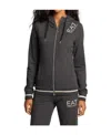 Ea7 Logo And Hat Casual Jacket In Black