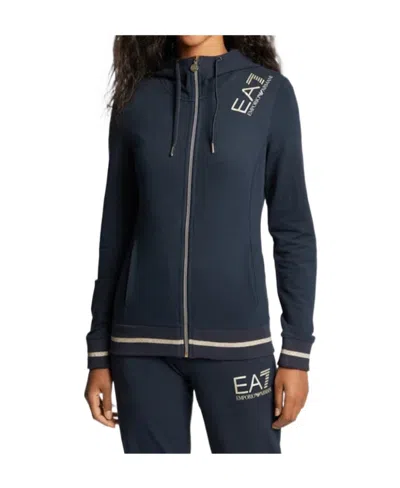 Ea7 Logo And Hat Casual Jacket In Black