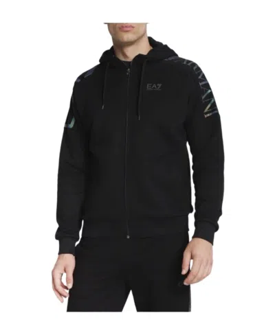 Ea7 Logo And Hat Casual Jacket In Black