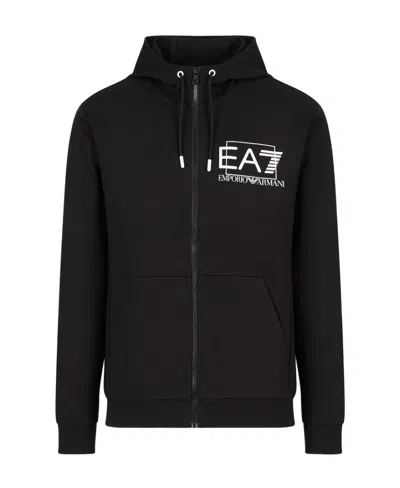Ea7 Logo And Hat Casual Jacket In Black