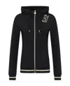 Ea7 Core Lady Zip-up Hoodie In Black