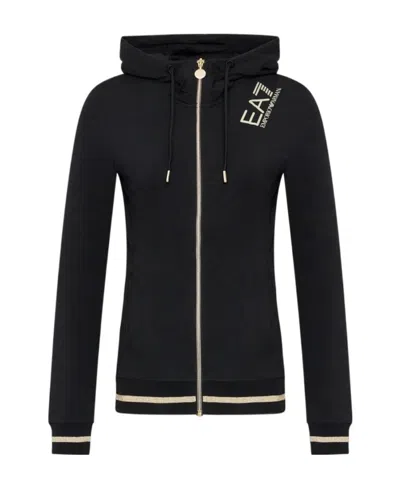 EA7 LOGO HOODED CASUAL COAT