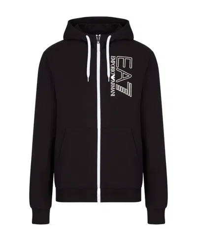 Ea7 Logo And Hat Casual Jacket In Black