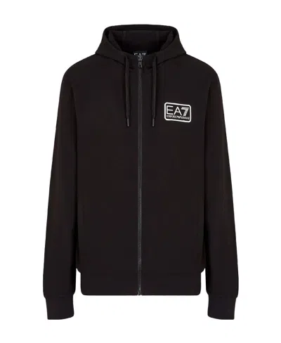 Ea7 Logo And Hat Casual Jacket In Black