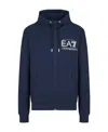Ea7 Logo And Hat Casual Jacket In Blue