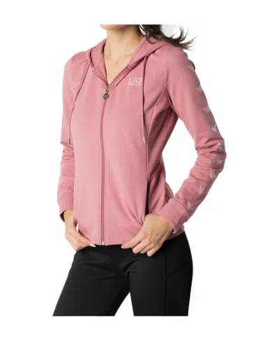 Ea7 Logo And Hat Casual Jacket In Pink