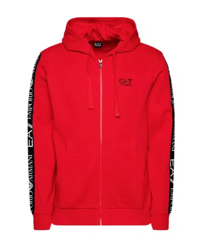 Ea7 Logo And Hat Casual Jacket In Red