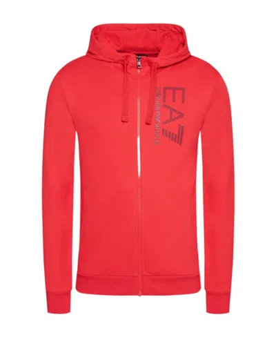 Ea7 Logo And Hat Casual Jacket In Red
