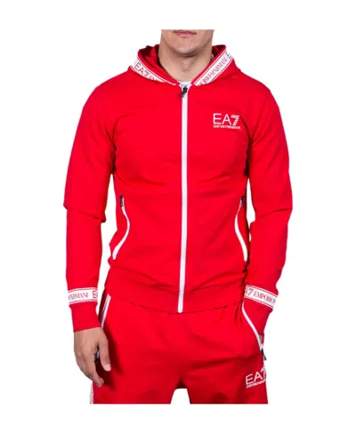Ea7 Logo And Hat Casual Jacket In Red