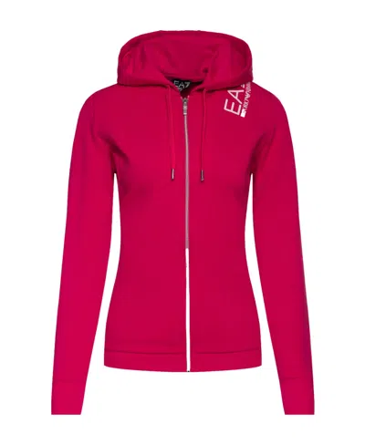 Ea7 Logo And Hat Casual Jacket In Red
