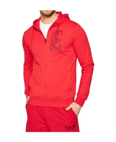 Ea7 Logo And Hat Casual Jacket In Red