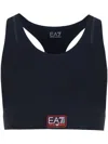 Ea7 Logo-appliqué Sports Bra In Black