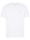 Ea7 Logo-appliqué T-shirt In White