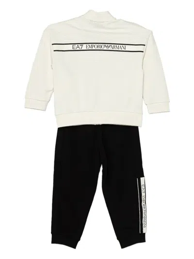 Ea7 Kids' Logo-band Tracksuit In White