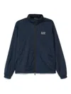 Ea7 Logo Blouson Jacket In Blue