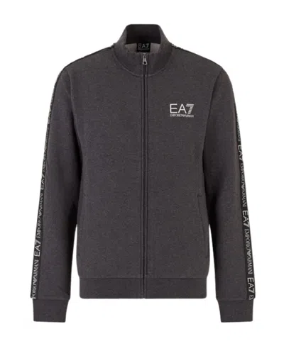 Ea7 Logo Casual Coat In Black
