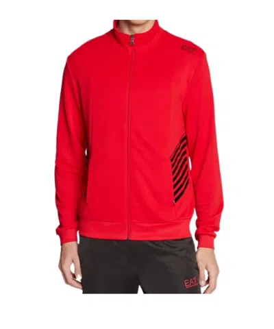 Ea7 Logo Casual Jacket In Red