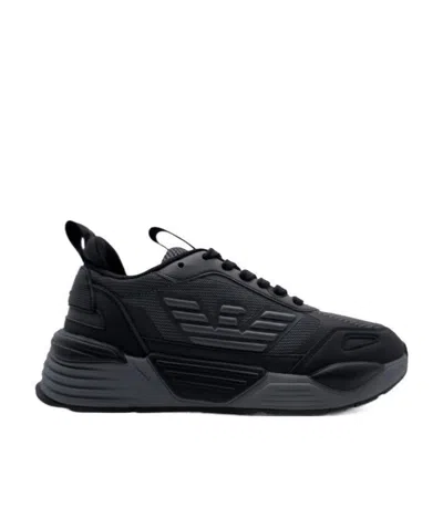 Ea7 Logo Casual Sneakers In Black