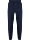 Ea7 Logo Cotton Blend Sweatpants In Blue