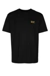 Ea7 Logo-print Cotton T-shirt In Black