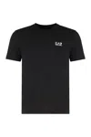 Ea7 Man T-shirt Black Size L Cotton In Black