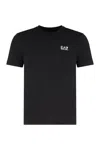 Ea7 Man T-shirt Black Size L Cotton In Black