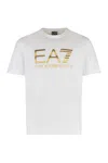 Ea7 Logo Cotton T-shirt In White