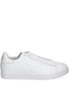 Ea7 Logo-debossed Sneakers In White
