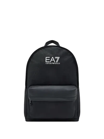 Ea7 Logo-detail Backpack In Blue