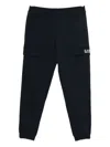 Ea7 Logo-detail Cargo Track Pants In Blue