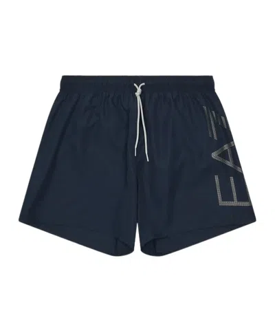 Ea7 Logo-detail Drawstring Swim Shorts