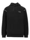 Ea7 Logo-detail Hoodie In Black