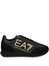 Ea7 Logo-detail Lace-up Sneakers In Black