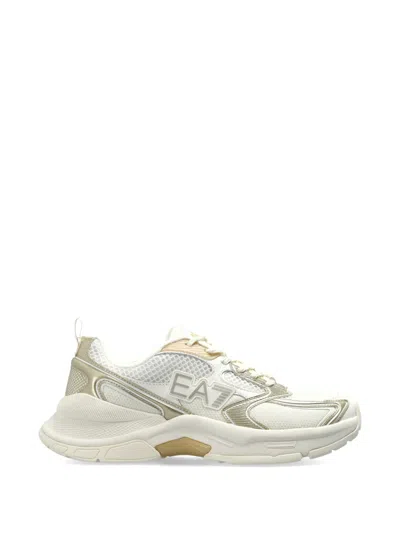 Ea7 Logo-detail Lace-up Sneakers In Multi