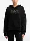 Ea7 Logo-detail Long-sleeve Hoodies In Black