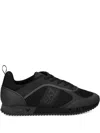 Ea7 Logo-detail Mesh Sneakers In Black