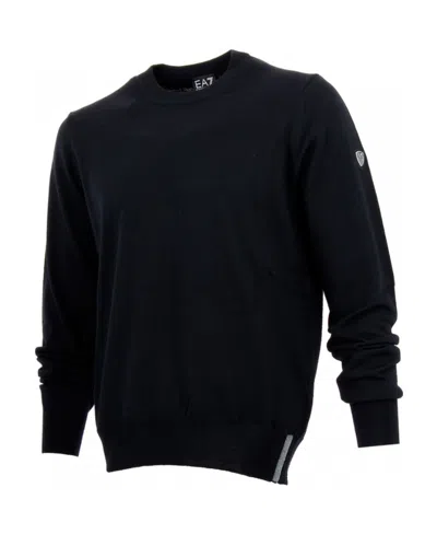 Ea7 Logo Detail Pullover In Black
