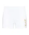 Ea7 Logo Detail Shorts In White