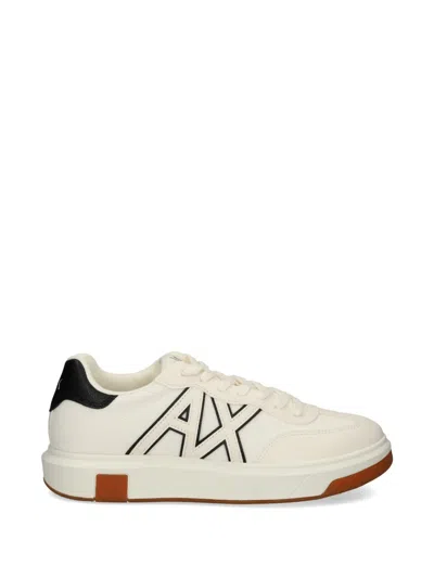 Ea7 Logo Detail Sneakers In White