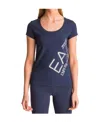 Ea7 Logo Details T-shirt In Blue