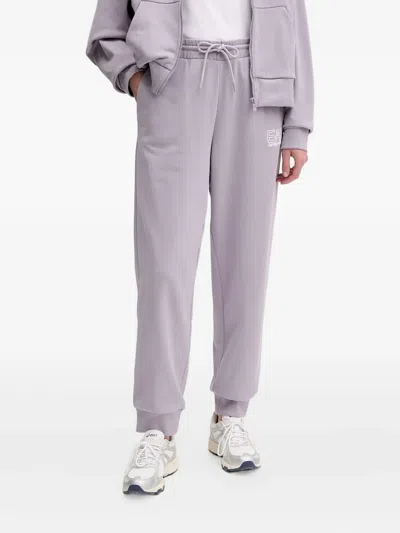 Ea7 Logo-detail Track Pants In Purple