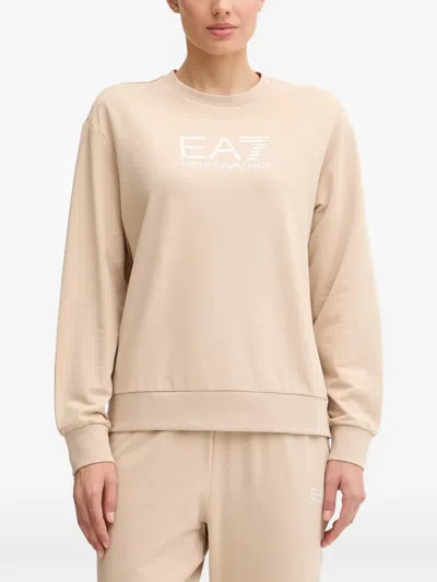 Ea7 Logo-detail Tracksuit In Neutral